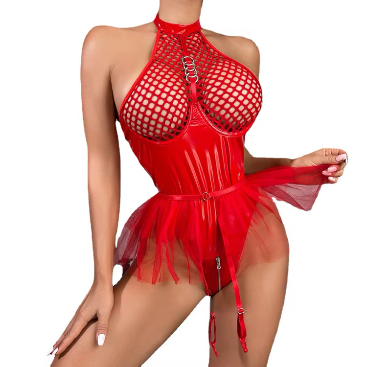 KIRMIZI RUGAN FİLE DETAYLI BODYJART 