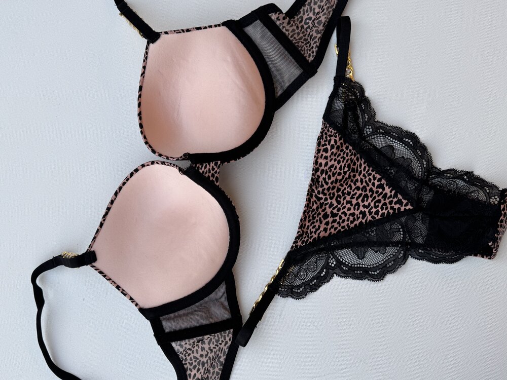 PEMBE LEOPAR VİCTORİA SET