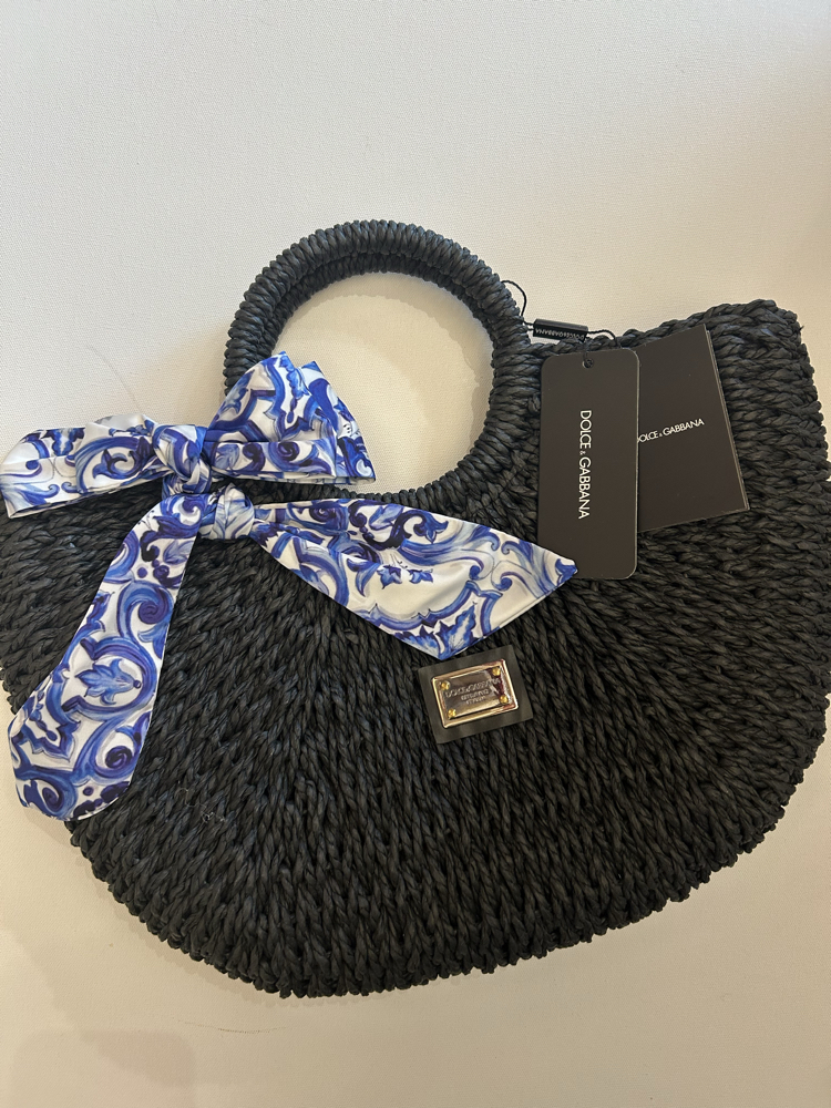 D&G SİYAH HASIR ÇANTA