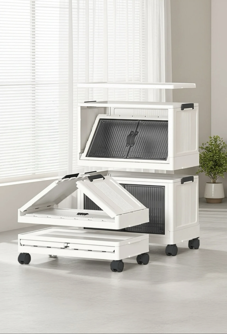 obido Lavine Fold&go 4'lü Portatif Organizer Tekerlekli Dolap Çok Amaçlı
