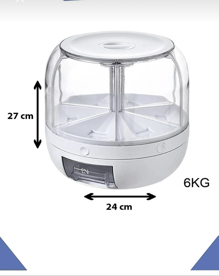 Deductly Kuru Gıda Ve Bakliyat Organizeri (her bölme 1 kg)360°