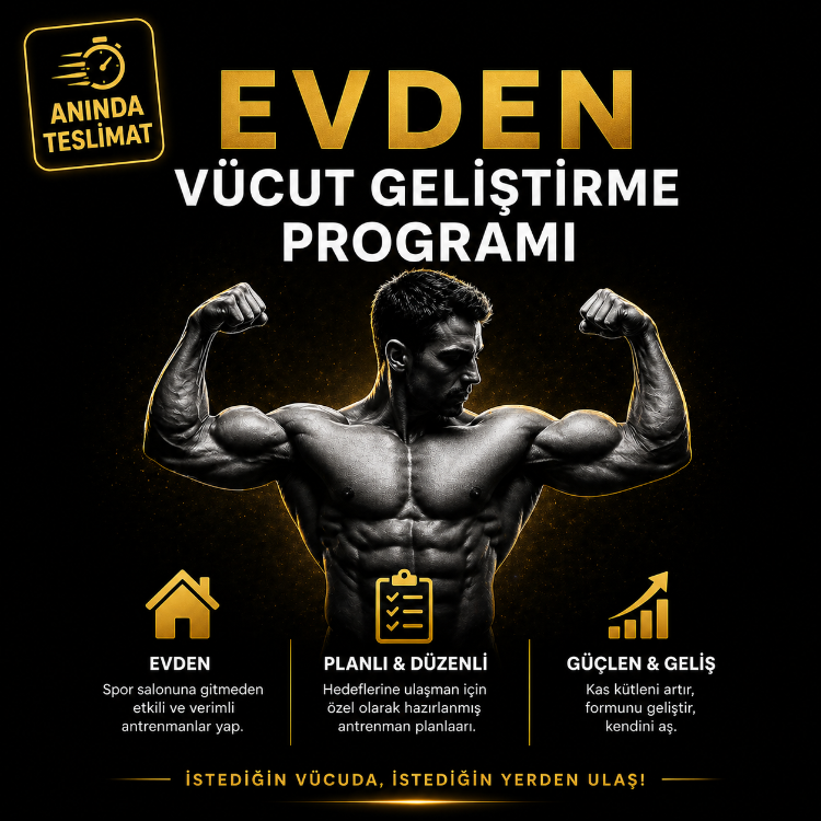 EKİPMANSIZ EVDEN VÜCUT GELİŞTİRME PROGRAMI 