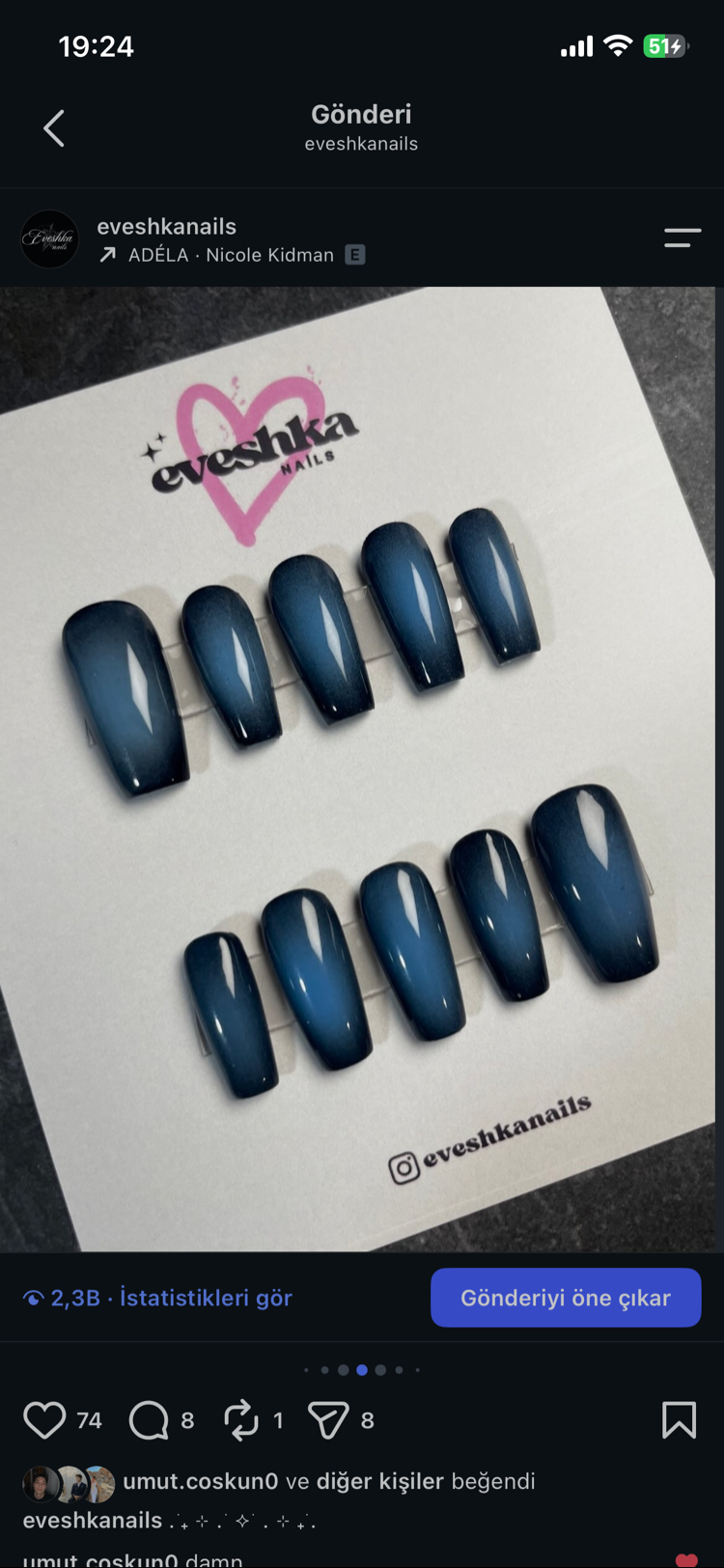 Blue Aura Nail Set
