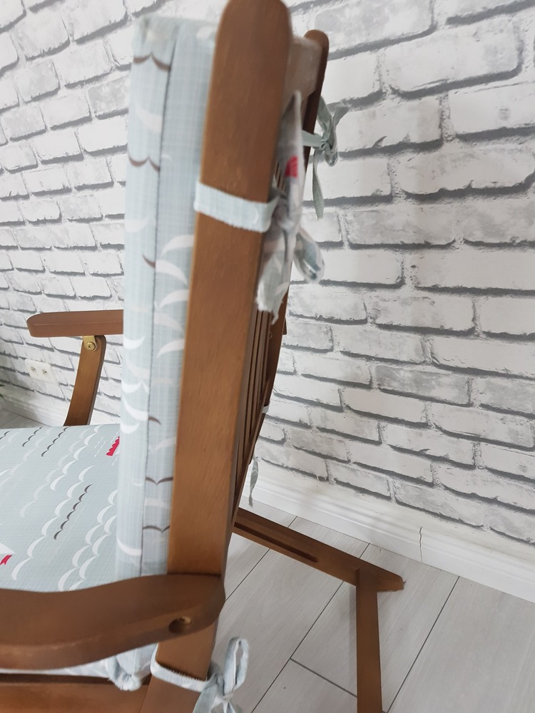Desenli Fermuarlı Arkalıklı Sandalye Minderleri - Düz Renk ve Desenli Alternatifleri Vardır.
