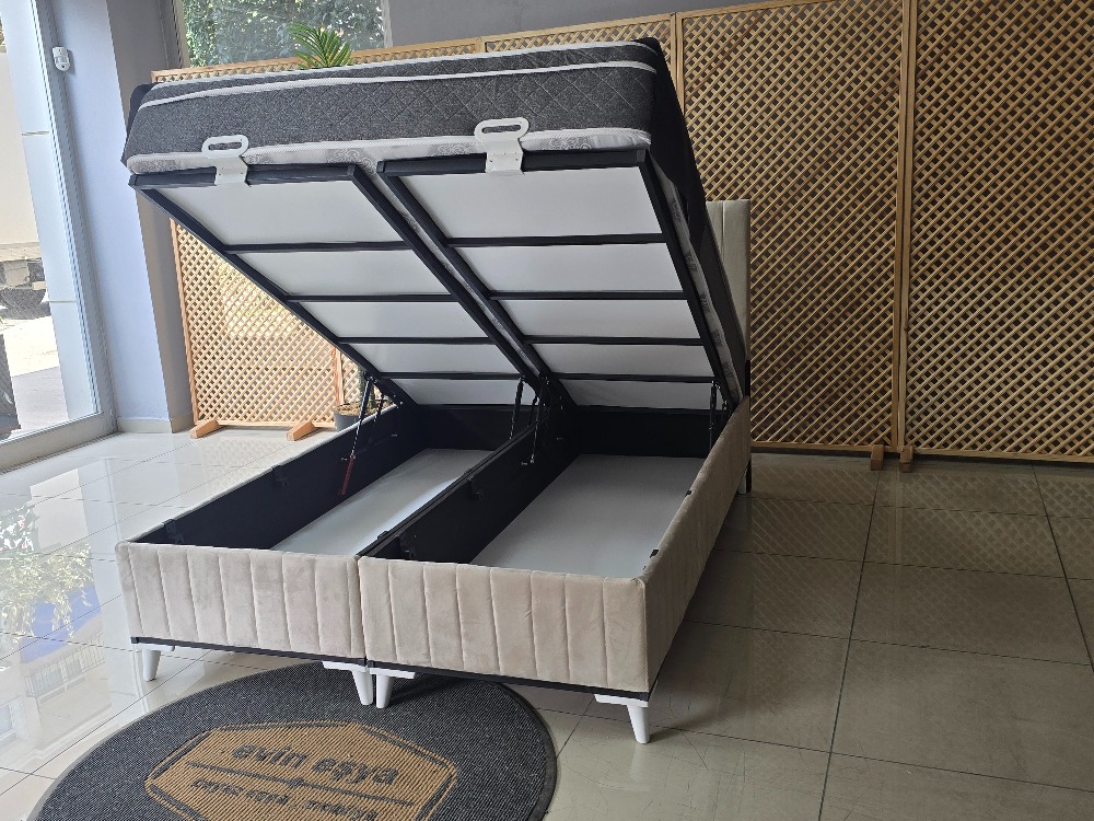 OSLO KREM 160-200 YATAK BAZA BAŞLIK SETİ