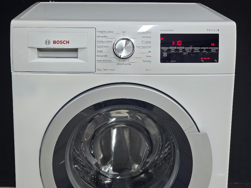 SIFIRLANMIŞ BOSCH SERİ6 9 KG 1400 DEVİR ÇAMAŞIR MAKİNESİ