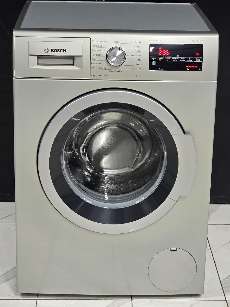 BOSCH SERIE 6 A+++ 9 KG 1200 DEVİR GRİ ÇAMAŞIR MAKİNESİ