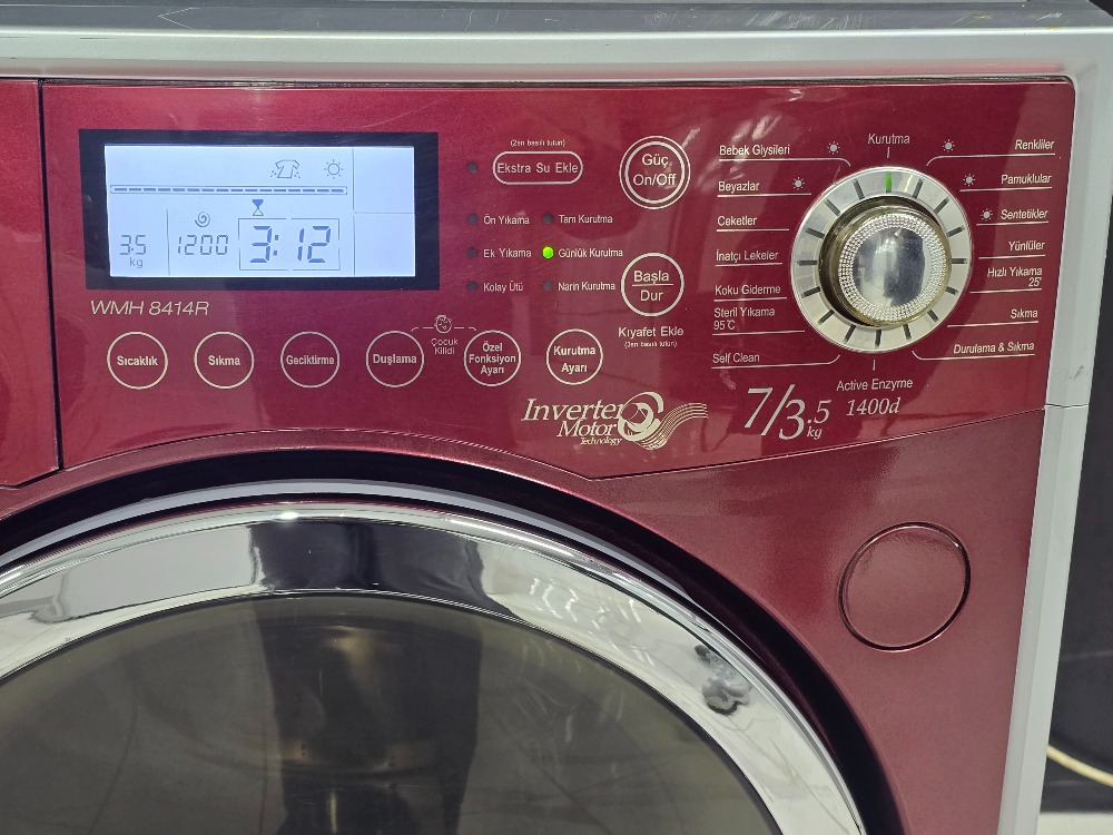 2. EL MIDEA A++ BORDO 7/3,5 KG 1400 DEVİR KURUTMALI ÇAMAŞIR MAKİNESİ