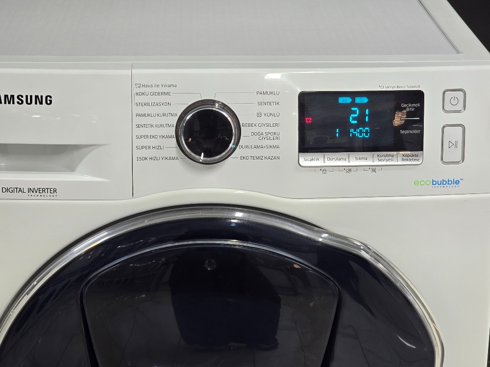 SIFIRLANMIŞ SAMSUNG ECO BUBBLE 9 KG 1400 DEVİR ÇAMAŞIR MAKİNESİ