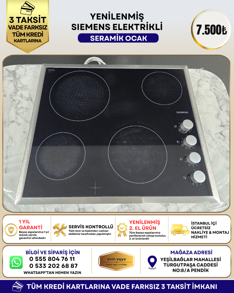 SIEMENS ELEKTRİKLİ CAM SERAMİK OCAK