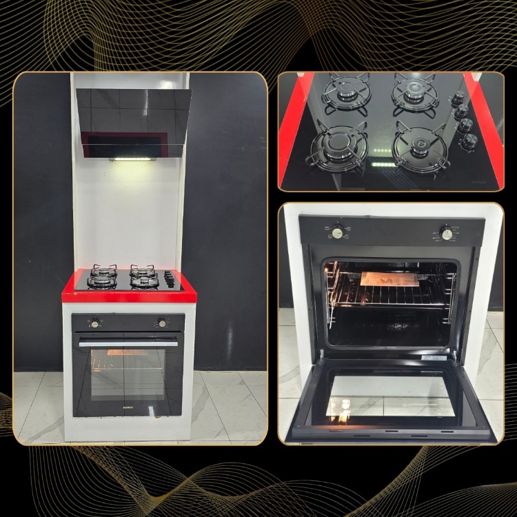 ALVEUS SİYAH CAM ANKASTRE 3 LÜ SET