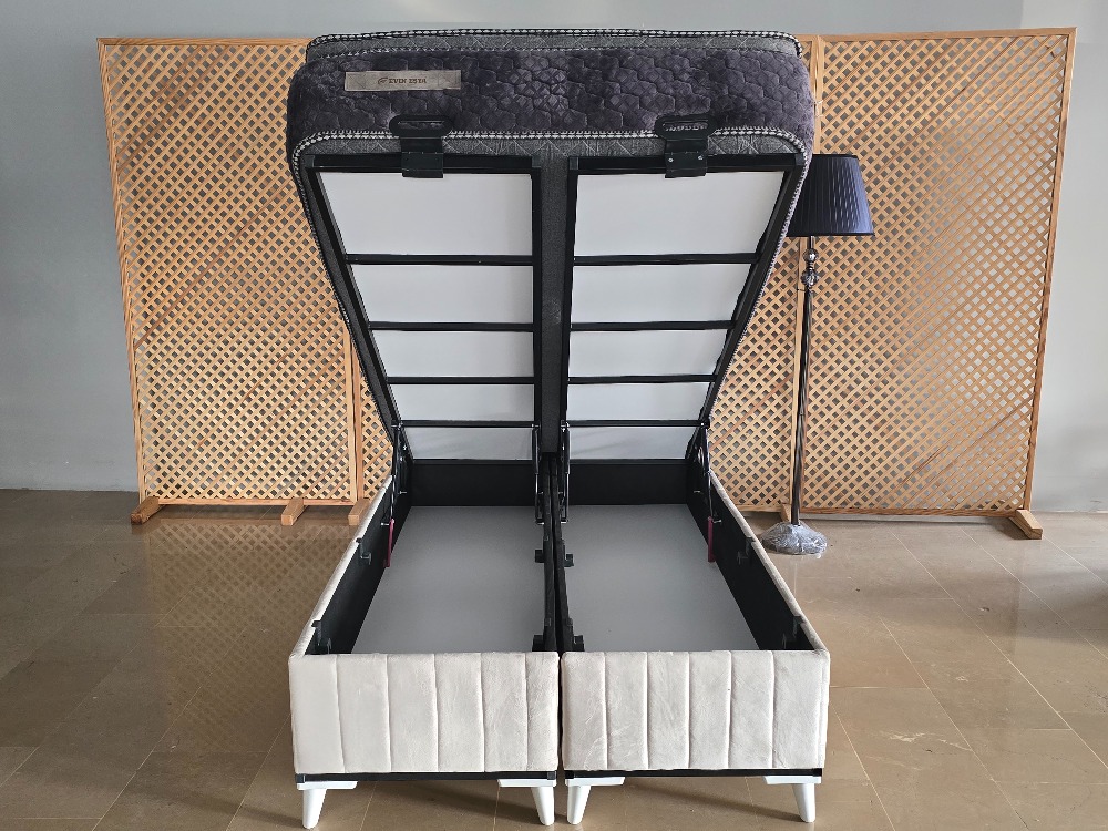 EVİN KREM 120-200 YATAK BAZA BAŞLIK SETİ