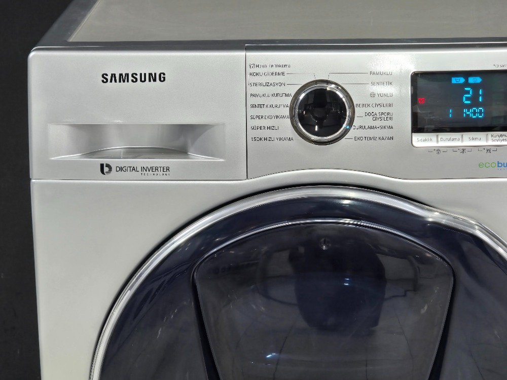 SIFIRLANMIŞ SAMSUNG GRİ ECO BUBBLE 9/6 KURUTMALI ÇAMAŞIR MAKİNESİ