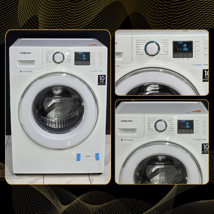 SIFIRLANMIŞ SAMSUNG ECO BUBBLE 9 KG 1200 DEVİR ÇAMAŞIR MAKİNESİ