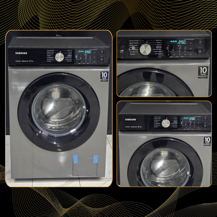 SIFIRLANMIŞ SAMSUNG GRİ ECO BUBBLE 11 KG 1400 DEVİR ÇAMAŞIR MAKİNESİ