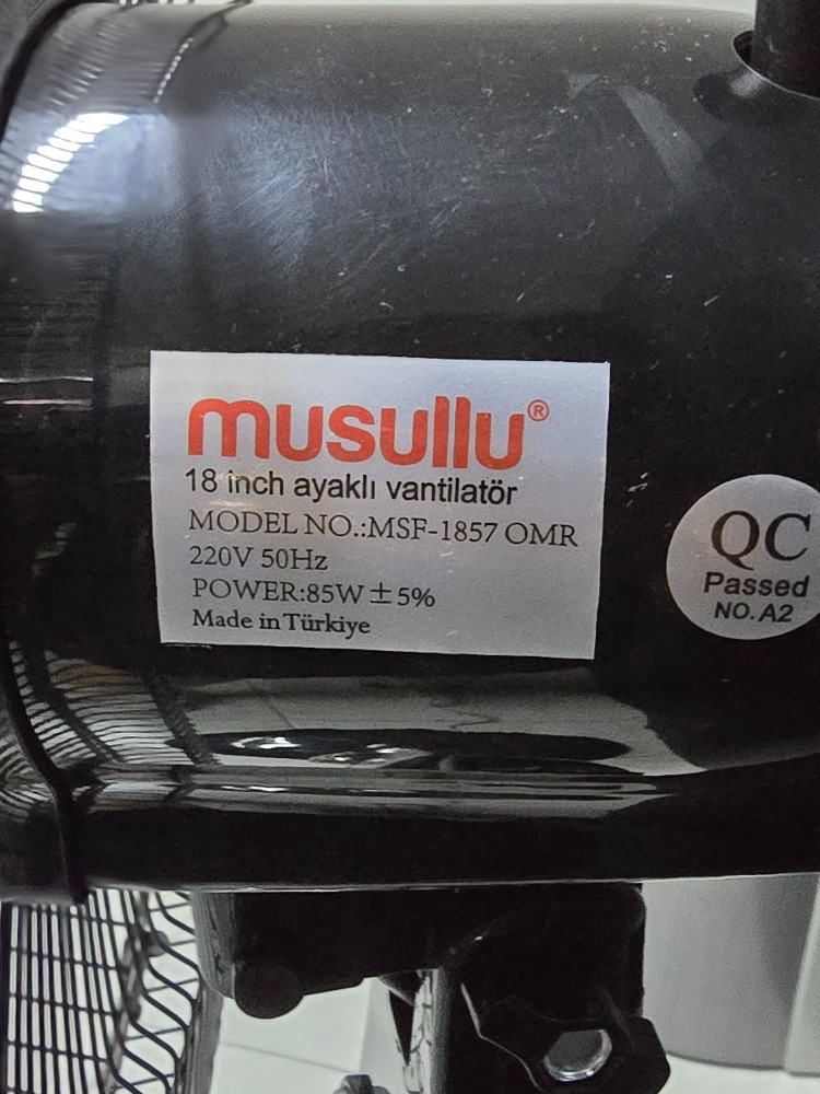 MUSULLU 5 KADEMELİ 18 İNÇ AYAKLI VANTİLATÖR