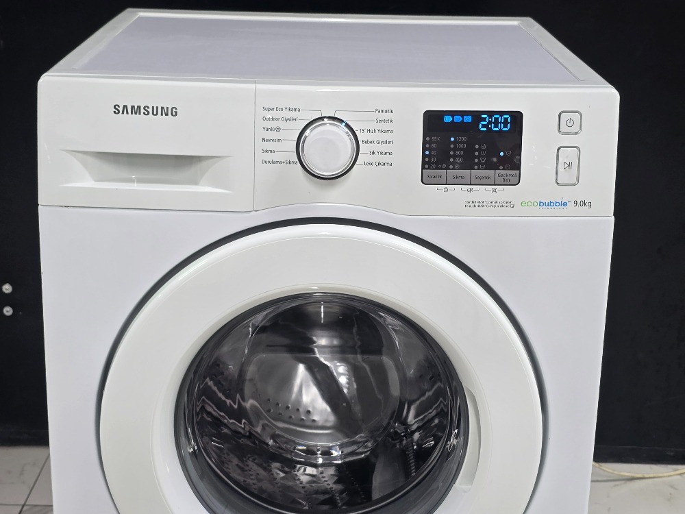 2. EL SAMSUNG A++ 9 KG 1200 DEVİR ÇAMAŞIR MAKİNESİ