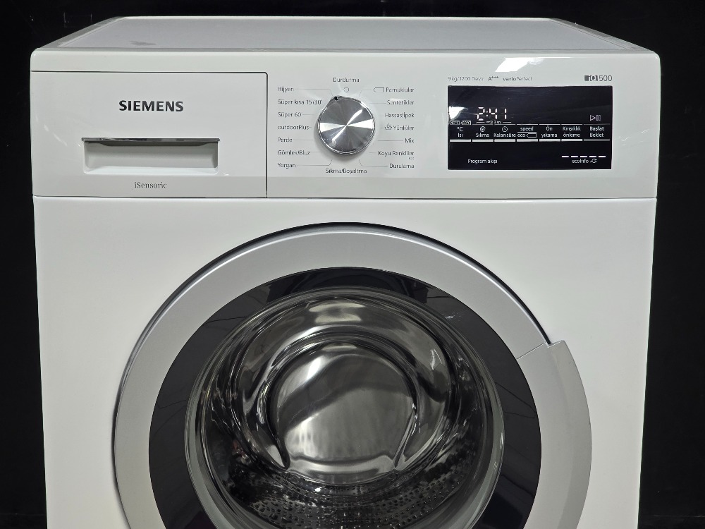 SIFIRLANMIŞ SIEMENS 9 KG 1200 DEVİR ÇAMAŞIR MAKİNESİ