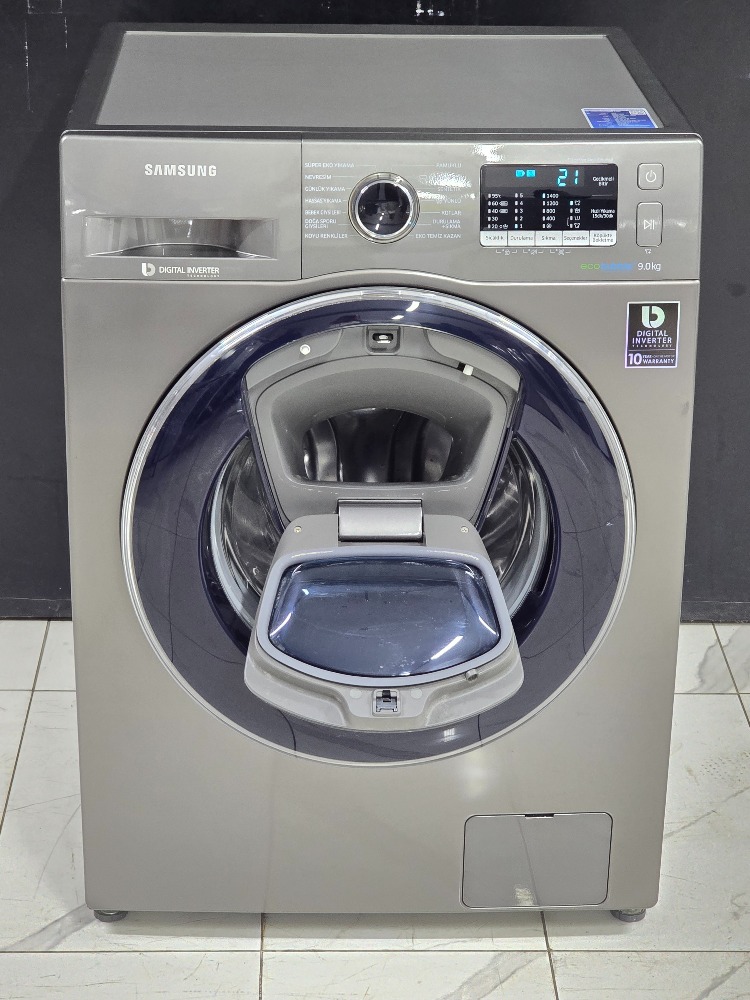 SAMSUNG ECOBUBBLE ADDWASH 9 KG 1400 DEVİR GRİ ÇAMAŞIR MAKİNESİ