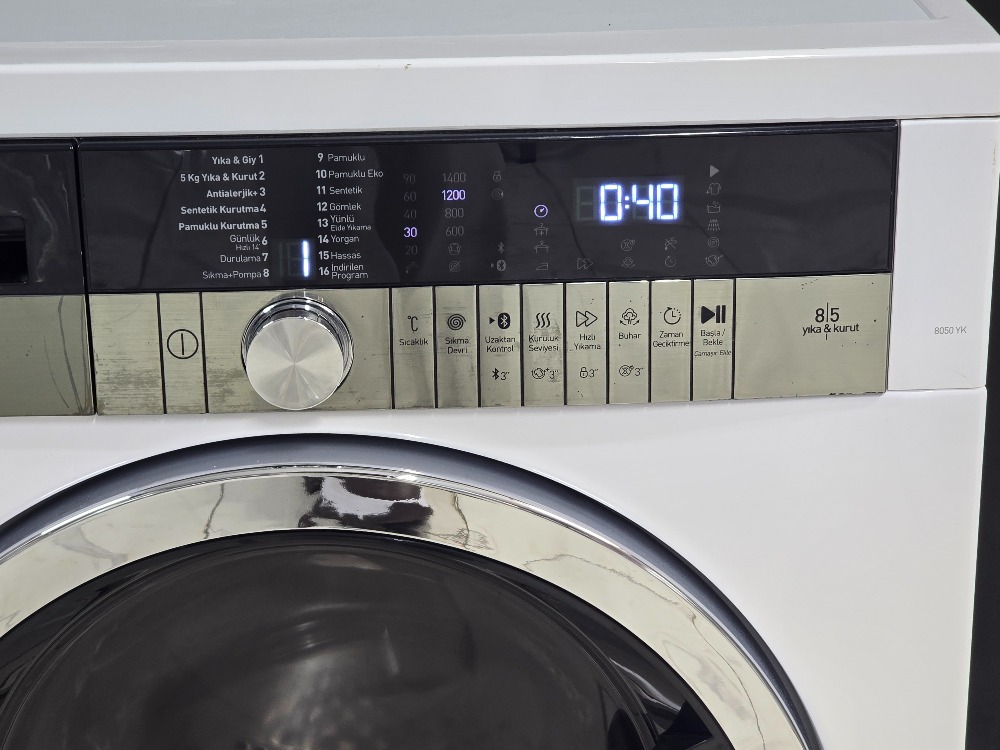 SIFIRLANMIŞ ARÇELİK PİYANO SERİ 8/5 KG 1400 DEVİR KURUTMALI ÇAMAŞIR MAKİNESİ
