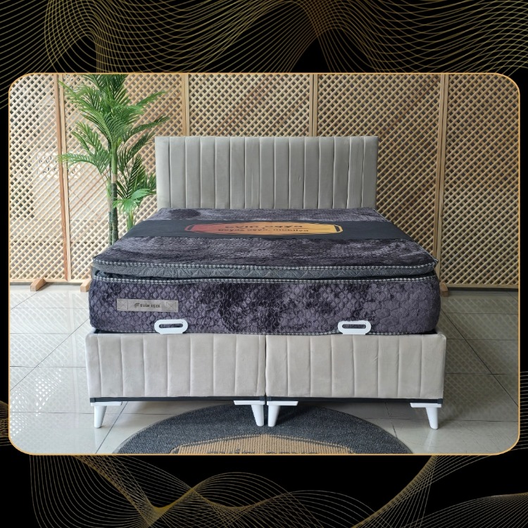EVİN KREM 160-200 YATAK BAZA BAŞLIK SETİ