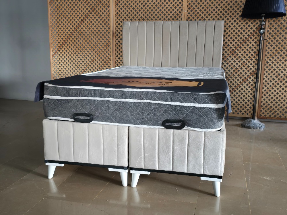 OSLO KREM 120-200 YATAK BAZA BAŞLIK SETİ