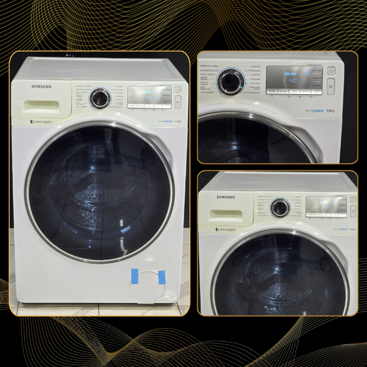 SIFIRLANMIŞ SAMSUNG ECO BUBBLE 9 KG 1400 DEVİR ÇAMAŞIR MAKİNESİ