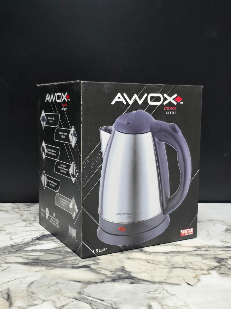AWOX 1,8 LT ÇELİK KETTLE