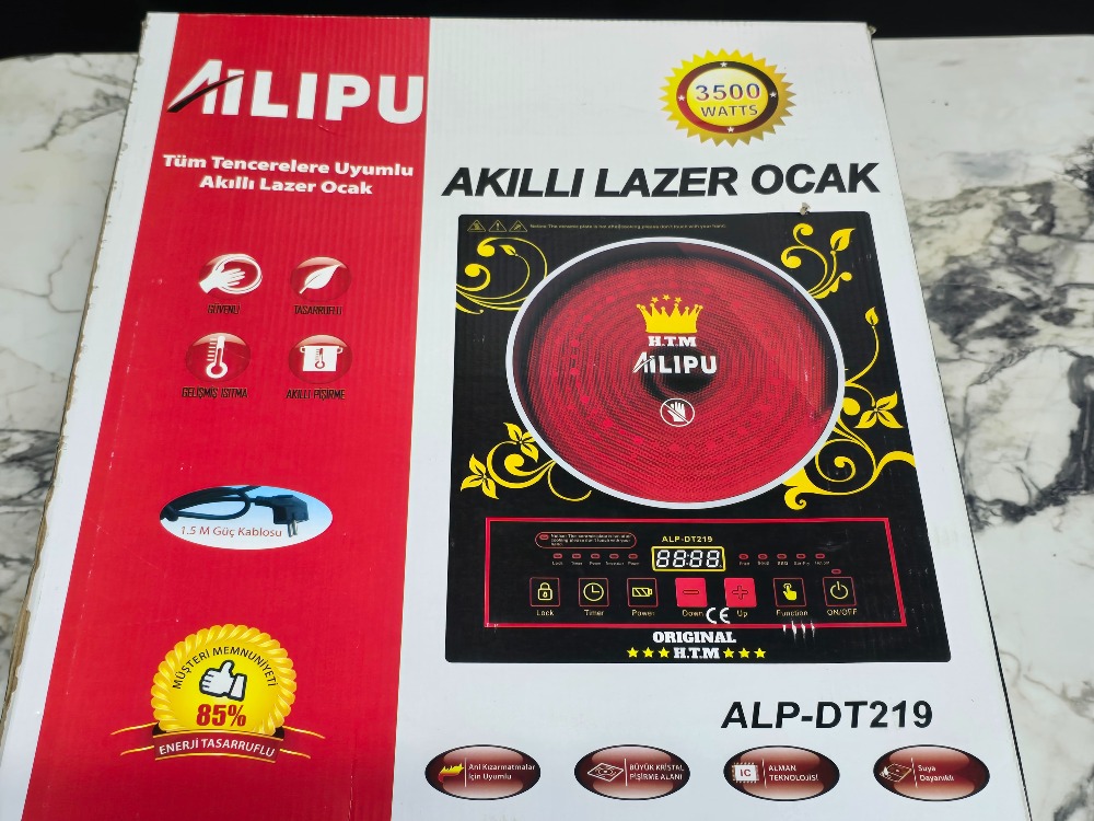 ALIPU AKILLI LAZER TEK GÖZLÜ ELEKTRİKLİ OCAK