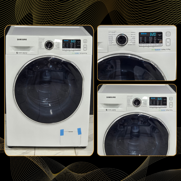 SIFIRLANMIŞ SAMSUNG ECO BUBBLE 8/6 KG KURUTMALI ÇAMAŞIR MAKİNESİ