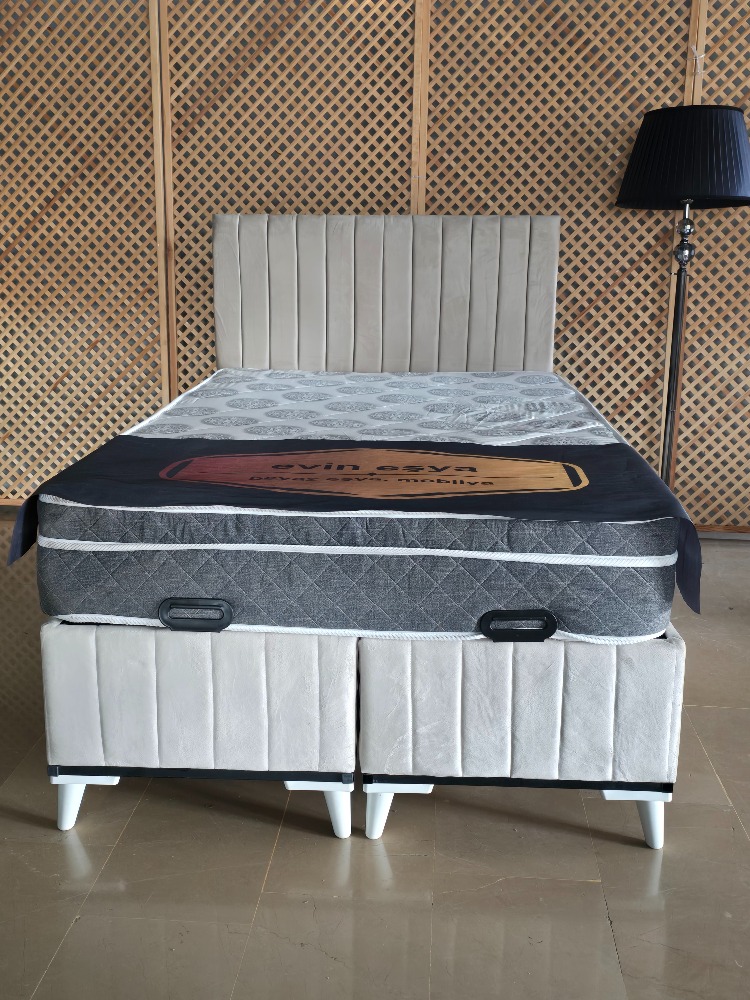OSLO KREM 120-200 YATAK BAZA BAŞLIK SETİ
