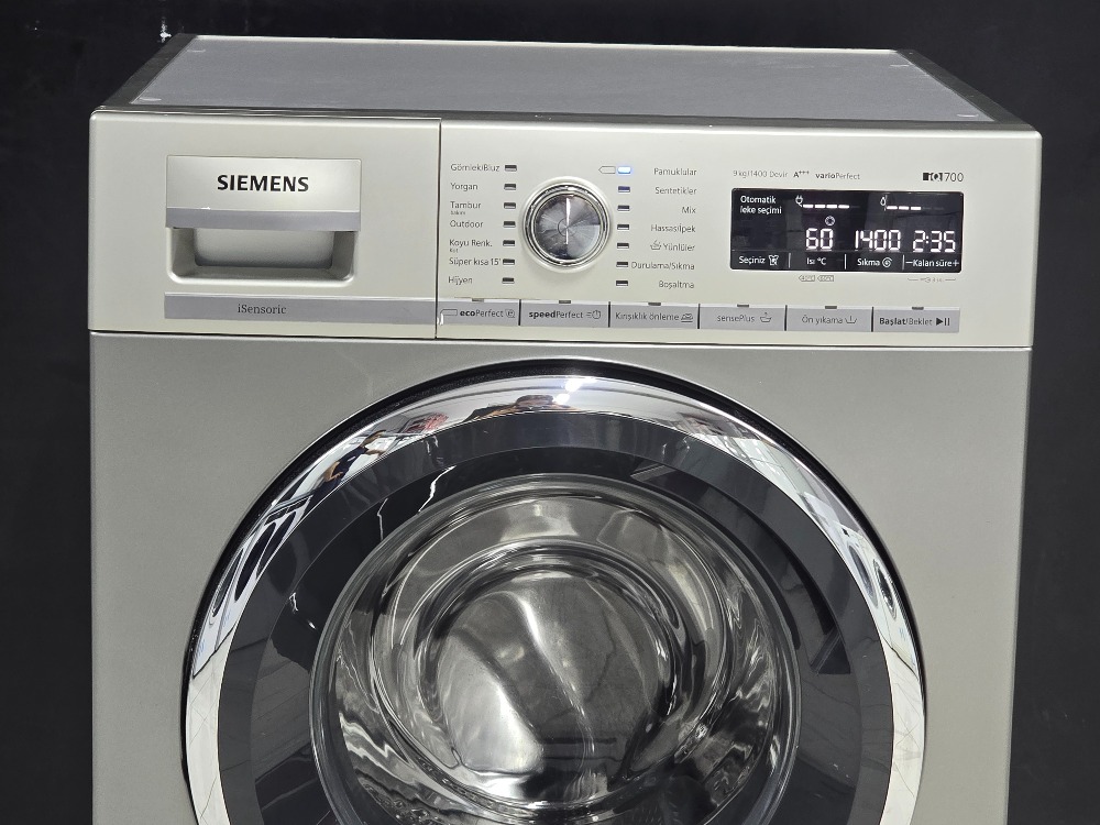 SIEMENS iQ700 iSENSORIC INOX 9 KG 1400 DEVİR ÇAMAŞIR MAKİNESİ