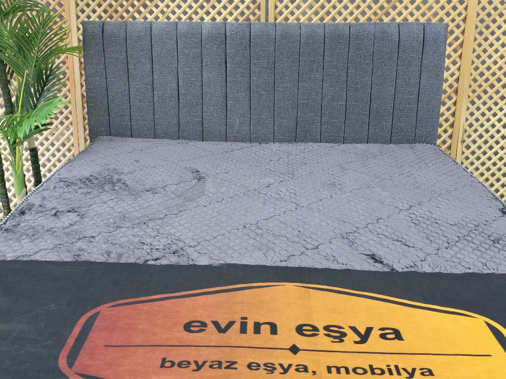EVİN GRİ 160-200 YATAK BAZA BAŞLIK SETİ