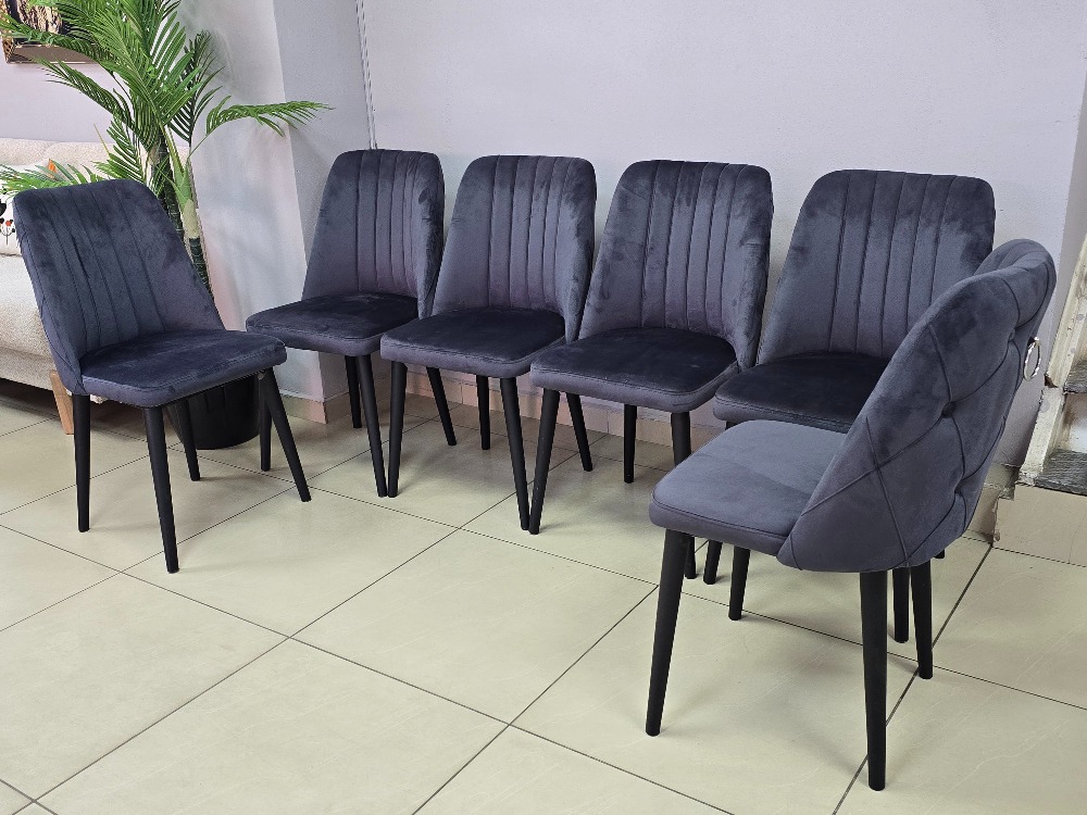 6 ADET SELEN ANTRASİT SANDALYE