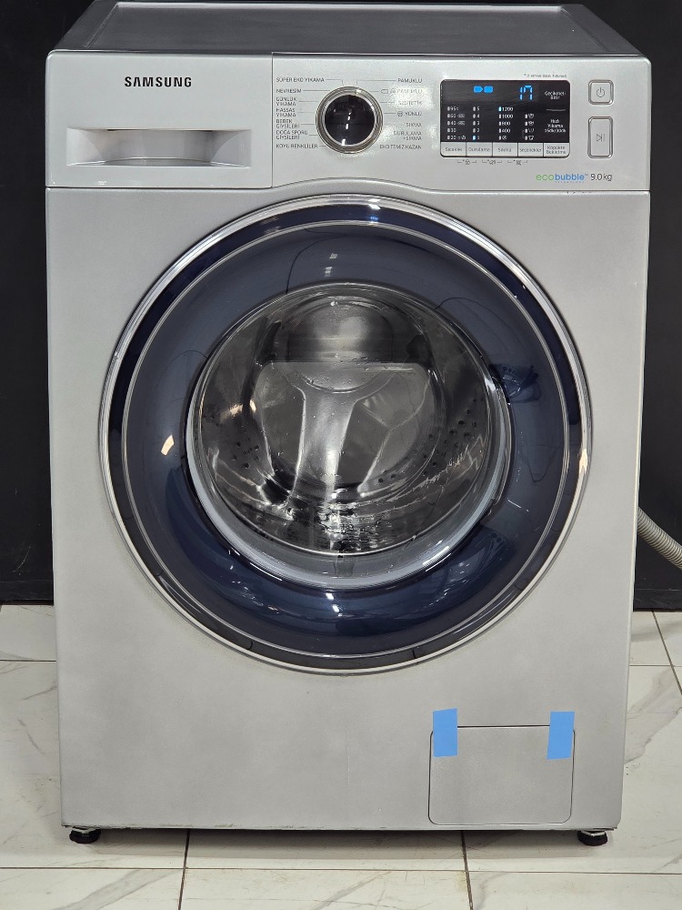 SIFIRLANMIŞ SAMSUNG GRİ ECO BUBBLE 9 KG 1200 DEVİR ÇAMAŞIR MAKİNESİ