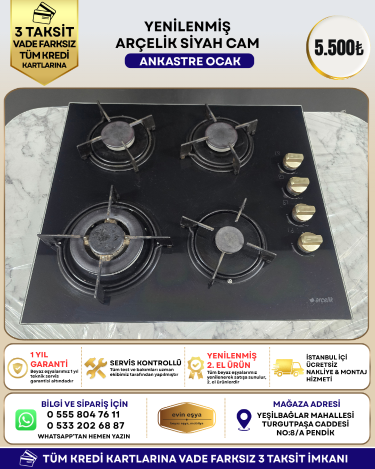 ARÇELİK ANKASTRE CAM OCAK
