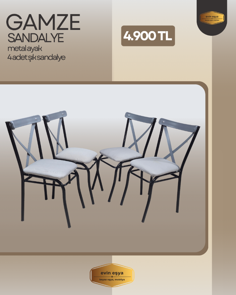 4 ADET GAMZE SANDALYE