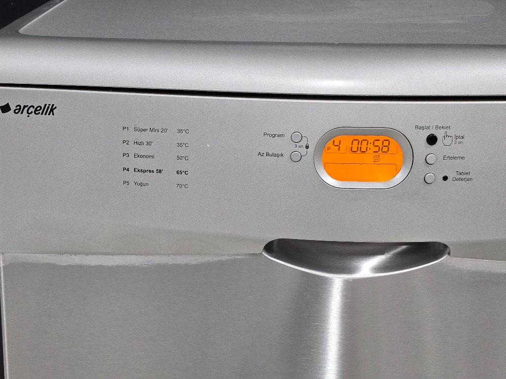 2. EL ARÇELİK A+ INOX 5 PROGRAMLI BULAŞIK MAKİNESİ