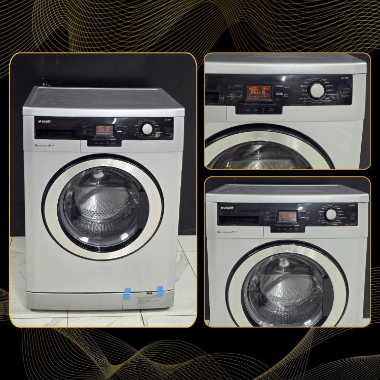 SIFIRLANMIŞ ARÇELİK GRİ 8 KG 1200 DEVİR ÇAMAŞIR MAKİNESİ