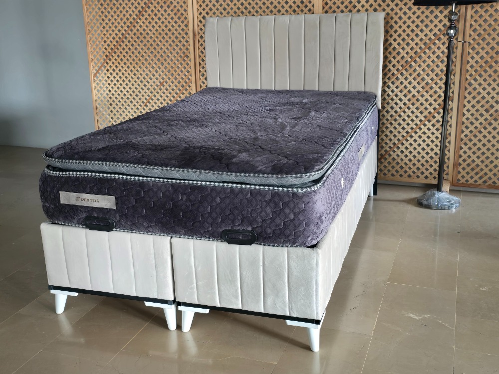 EVİN KREM 120-200 YATAK BAZA BAŞLIK SETİ