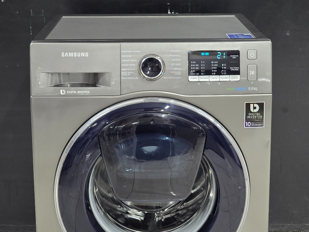 SAMSUNG ECOBUBBLE ADDWASH 9 KG 1400 DEVİR GRİ ÇAMAŞIR MAKİNESİ