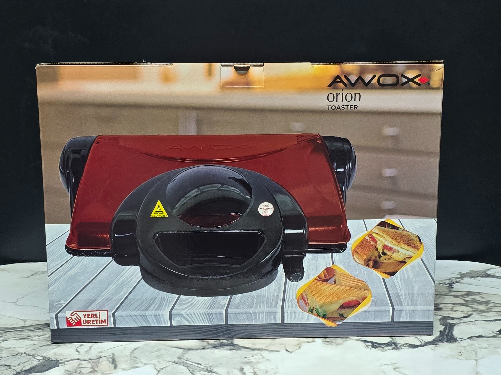 AWOX YAPIŞMAZ TEFLON YÜZEY, 6 ADET TOST YAPABİLEN 180 CM IZGARA TOST MAKİNESİ