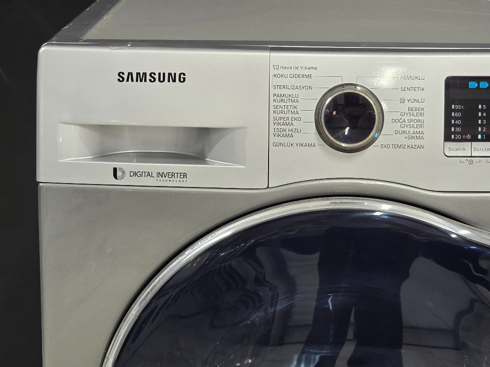 SIFIRLANMIŞ SAMSUNG GRİ ECO BUBBLE 8/6 KG KURUTMALI ÇAMAŞIR MAKİNESİ