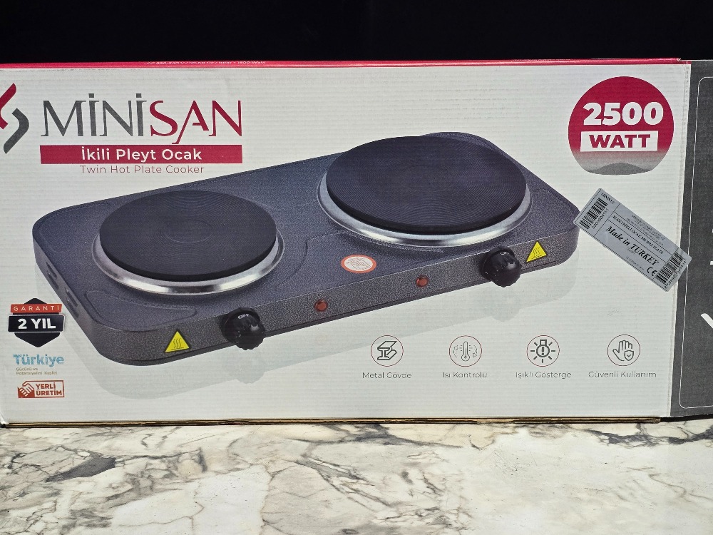 MİNİSAN 2 GÖZLÜ ELEKRİKLİ OCAK