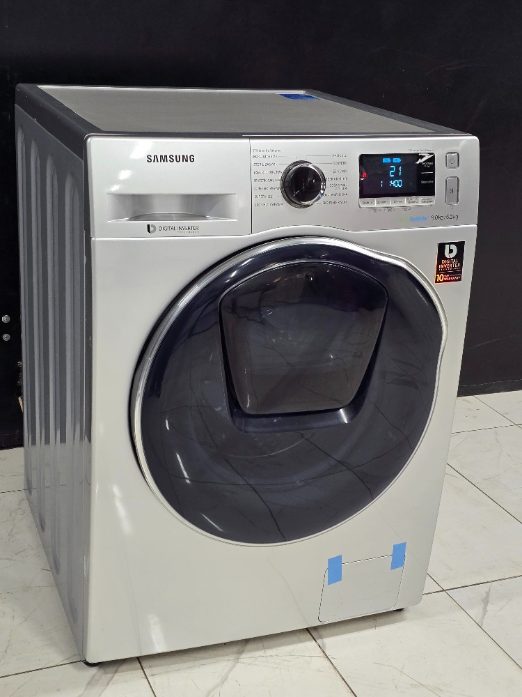 SIFIRLANMIŞ SAMSUNG GRİ ECO BUBBLE 9/6 KURUTMALI ÇAMAŞIR MAKİNESİ