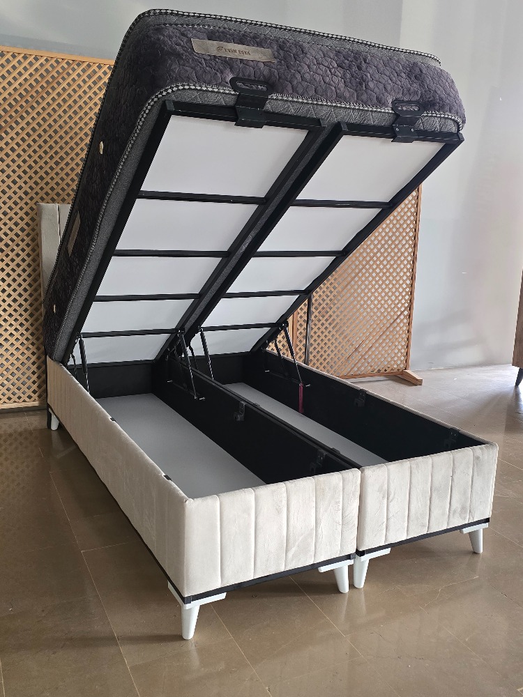 EVİN KREM 120-200 YATAK BAZA BAŞLIK SETİ