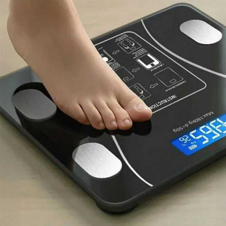 Akıllı Cam Dijital Baskül 180 KG Kapasiteli Bluetooth Bağlantılı