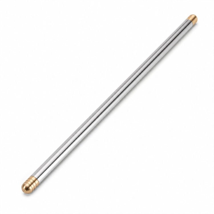 80 CM Lux Metal Oklava – Çelik Hamur Açma Oklavası