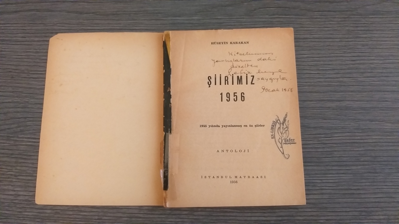 (Dr.) Hüseyin Karakan - Şiirimiz 1956 (İmzalı)
