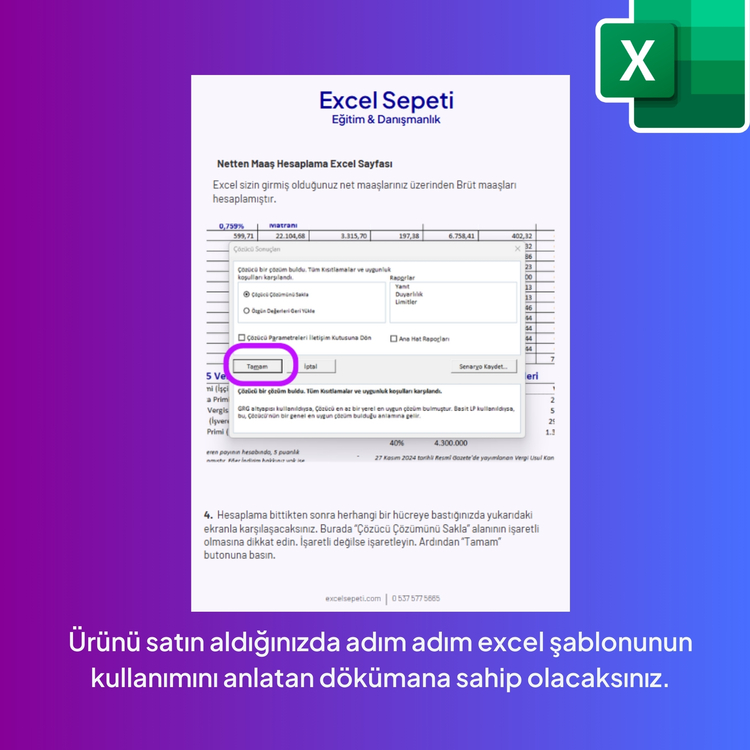  2025 Netten Brüte Maaş Hesaplama Excel Şablonu - HEMEN İNDİRİLEBİLİR